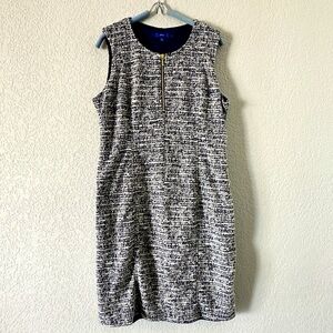 Apt 9 Blue and White Tweed Dress
